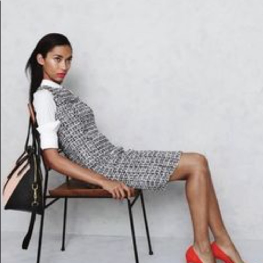 J crew gray tweed dress sz 0